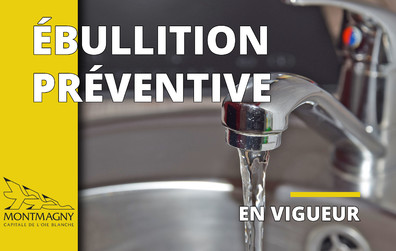 Avis préventif d'ébullition de l'eau pour des résidences de la Place des Ormes