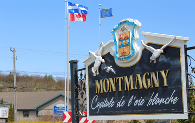 Le drapeau des Blues de Saint-Louis flotte à Montmagny !