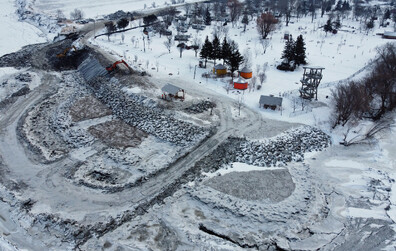 Les travaux d'enrochement se termineront plus tôt que prévu