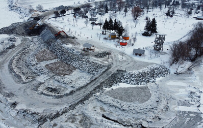 Les travaux d'enrochement se termineront plus tôt que prévu